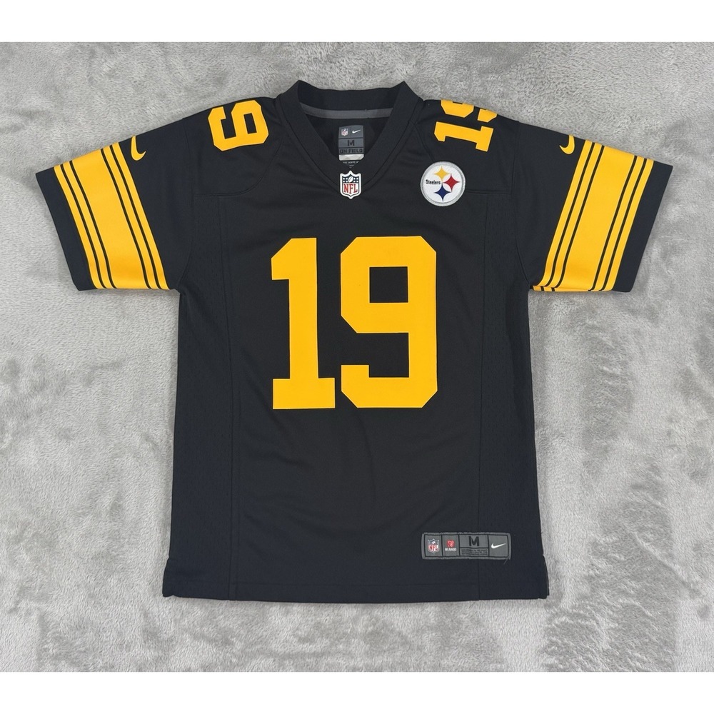 Nike On Field Pittsburgh Steelers Jersey Youth M Juju Smith-Schuster Black Gold